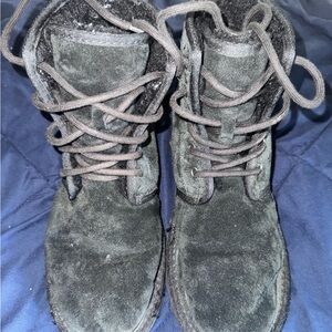 UGG Kids Charcoal Suede Boots